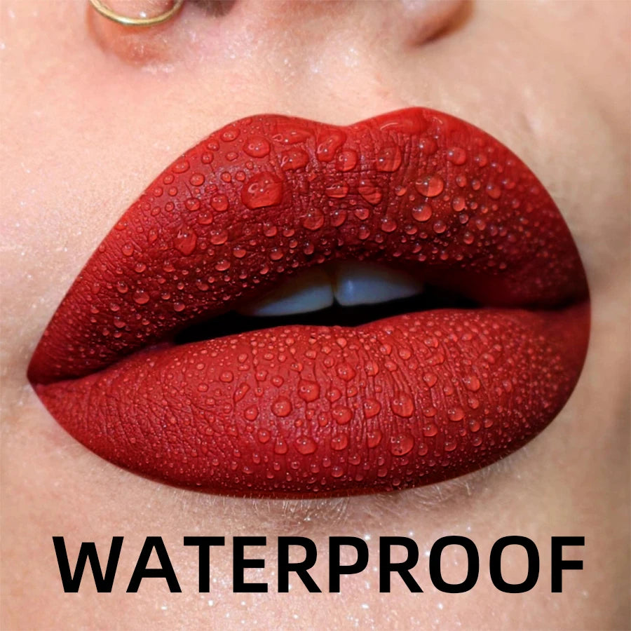 19 Colors Matte Velvet Lip Gloss Waterproof Liquid Lipstick Nude Qme 07
