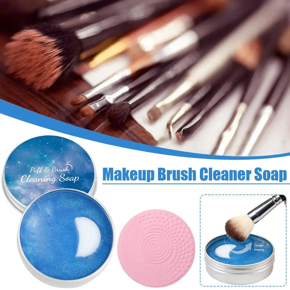 Makeup Brush Cleaner Soap Silicone Mat Deeply Cleans Waterproof Qme