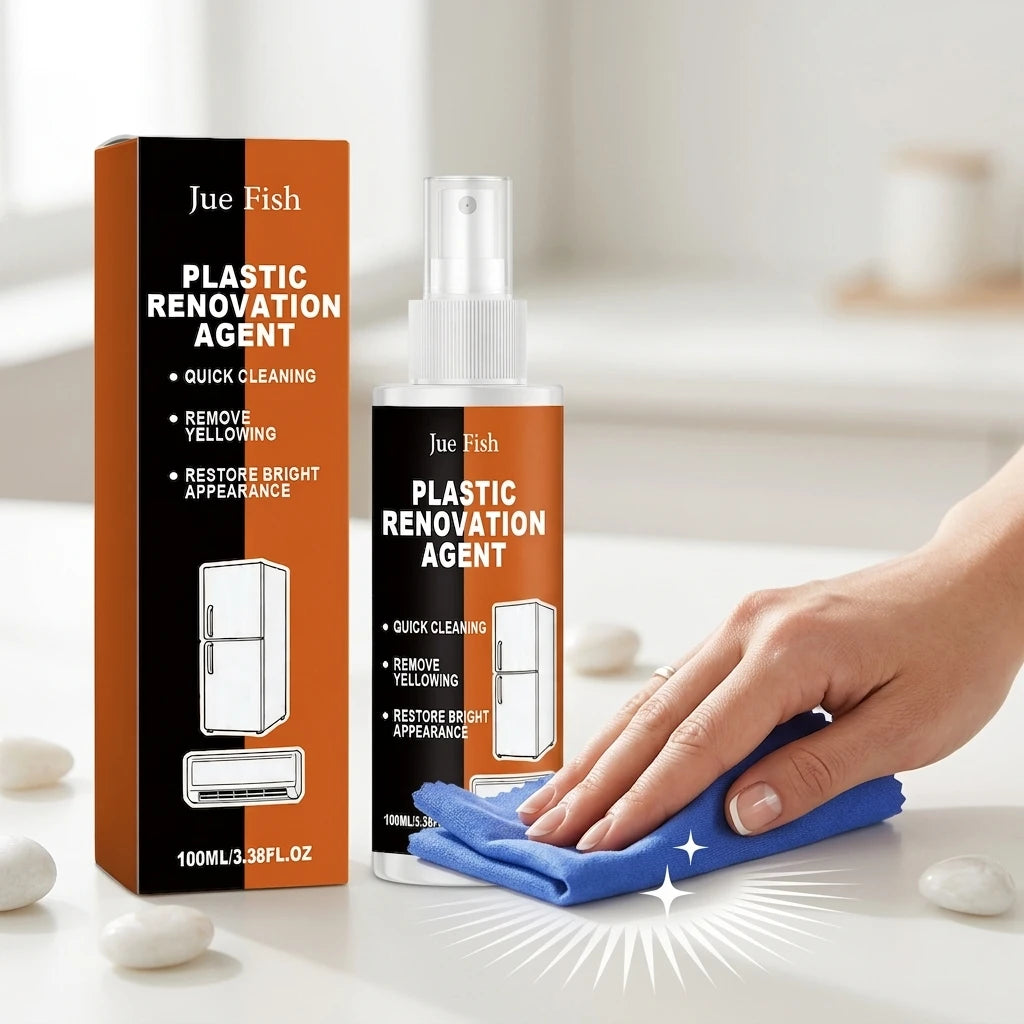 Plastic Renovation Agent Remove Oxidation Stains Dust Grime Restore Gloss Brigh Prevent Re-Yellowing Plastic Yellowing Remover Qme