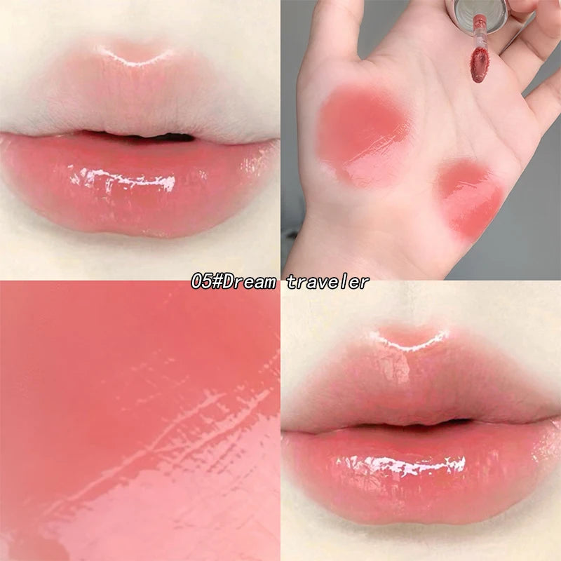 Gegebear Water Gloss Lip Glaze Mirror-like Makeup Not Easy Stain Cup Qme GX1138-05