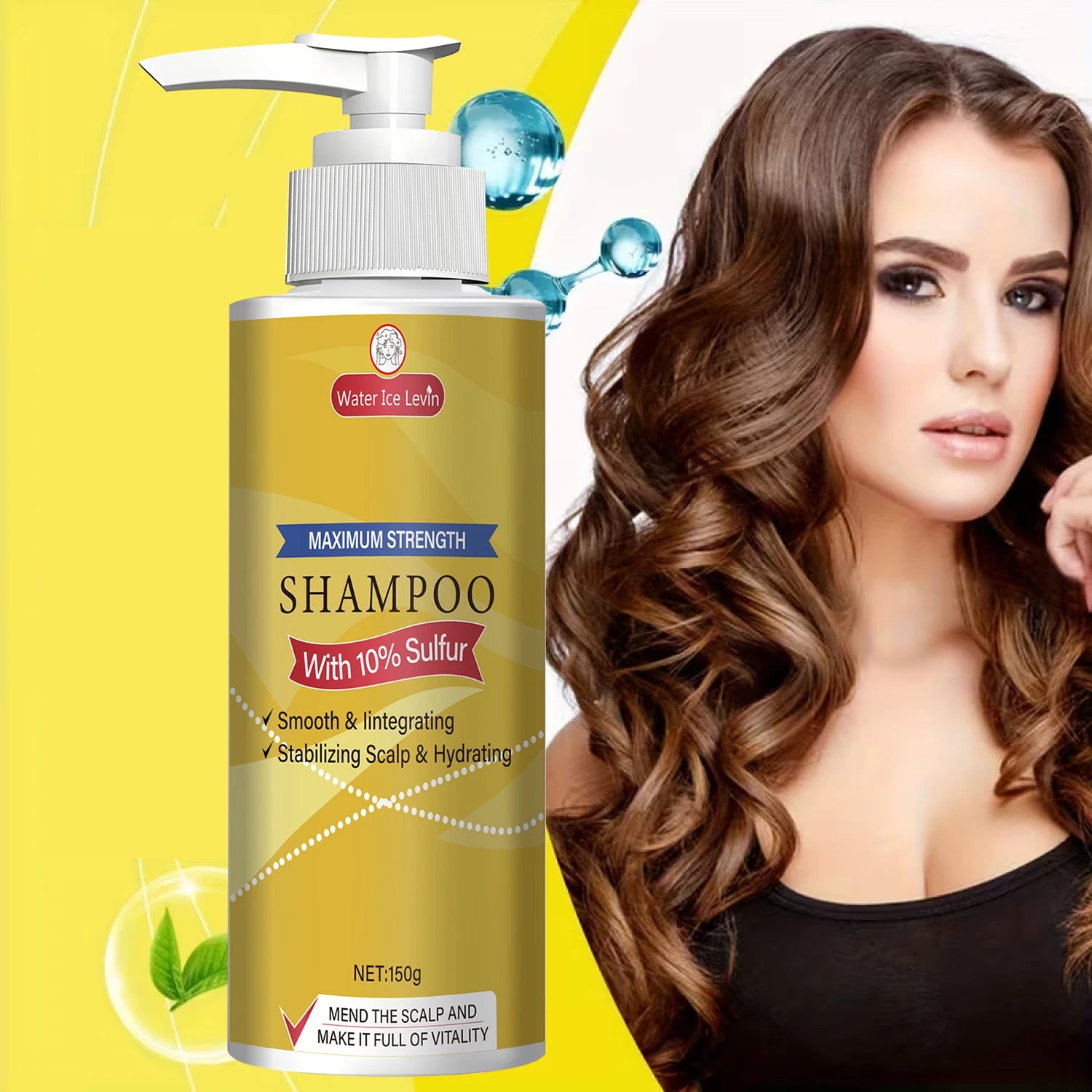 Maximum Strength 10% Sulfur Shampoo - Smoothing, Scalp Stabilizing & Hydrating for Men & Women. Qme