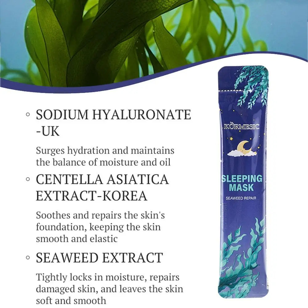 Seaweed Facial Sleeping Mask Individual Face Mud Hyaluronate Pore Qme
