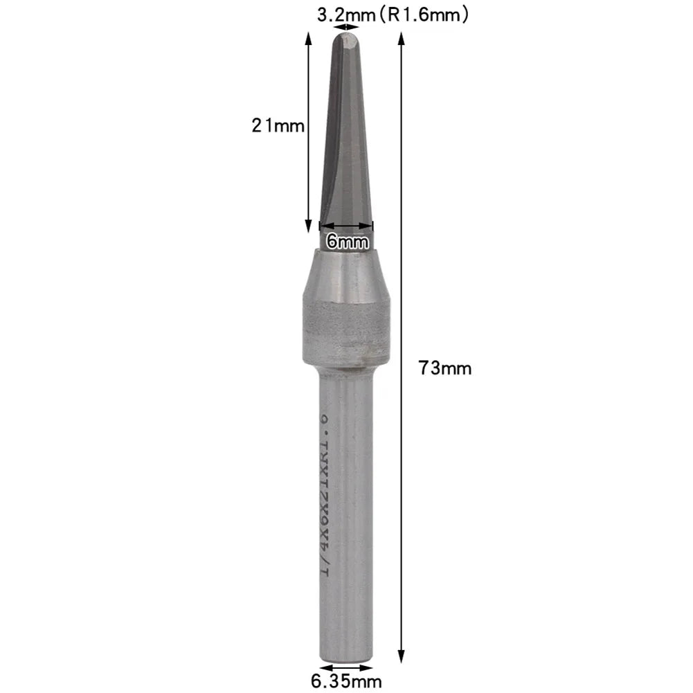 TCT Grooving Cutter Woodworking Milling Cutter Precision V-Shaped Tools Precise Grooving Capability Qme 6.35mm