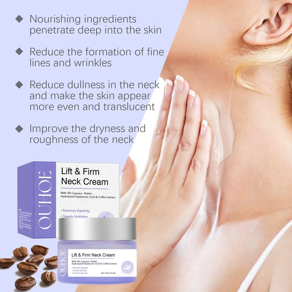 Tighten Lift Neck Cream Firming Reduce Fine Lines Brightening Nourish Smoothing Lasting Moisturize Neck Rejuvenation Care Lotion Qme