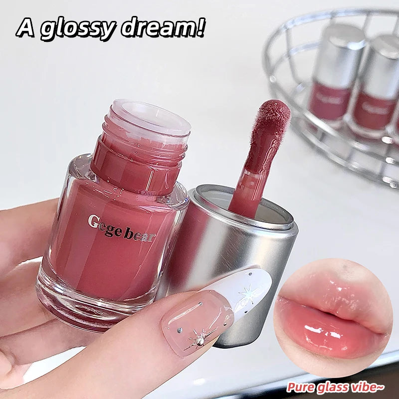 GEGE BEAR Water Light Mirror Lip Gloss Lasting Moisturizing Non-stick Qme