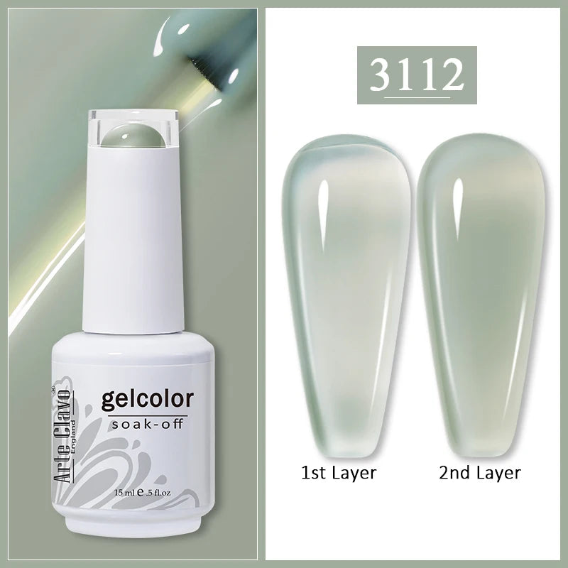 Arte Clavo Gel Nail Polishes Pink Nude Hybrid Lak Manicure