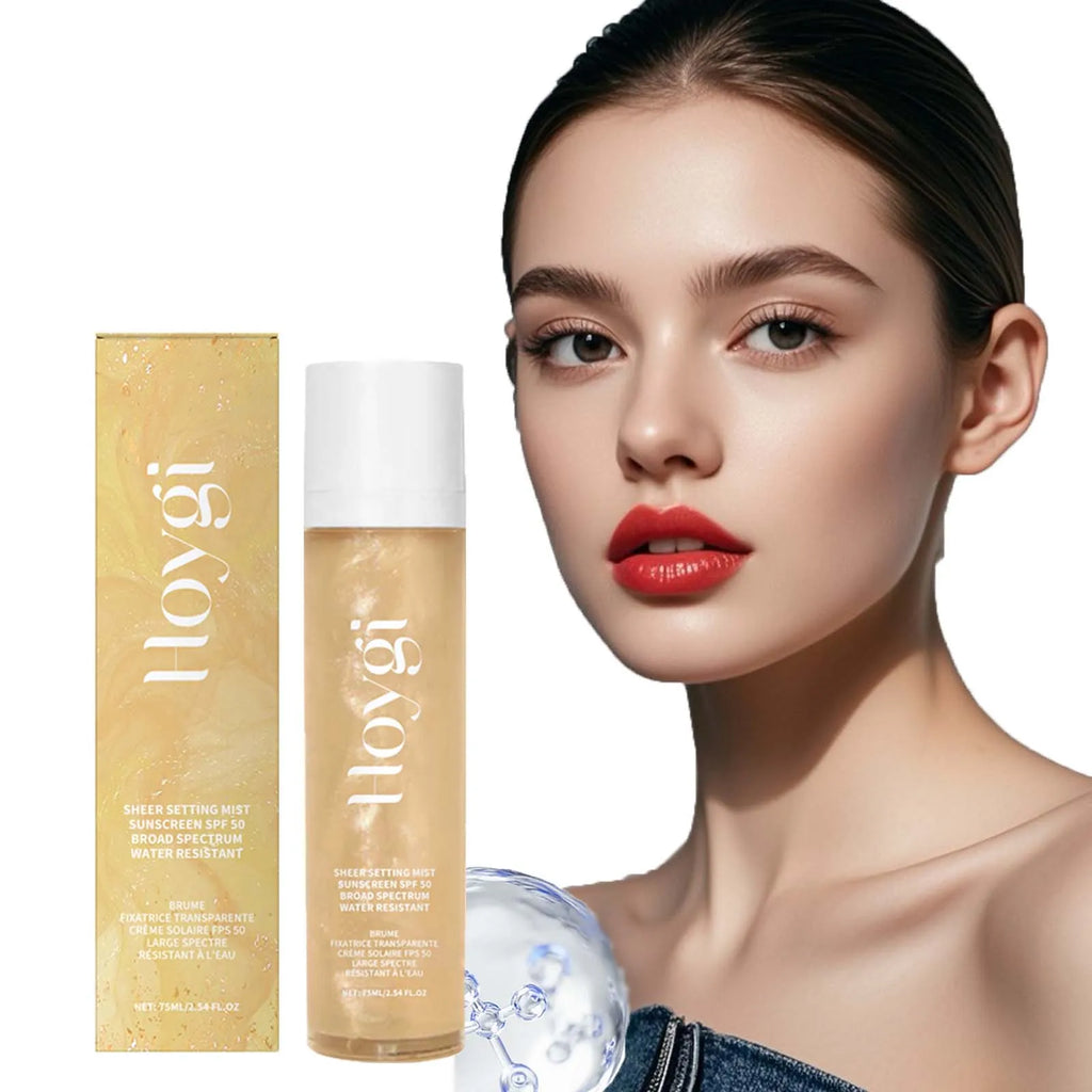 Spf 50+ Makeup Setting Spray Oil Control Natural Refreshing Waterproof Lasting Makeup Fixer Sun Protection Face Mist Cosmetics Qme