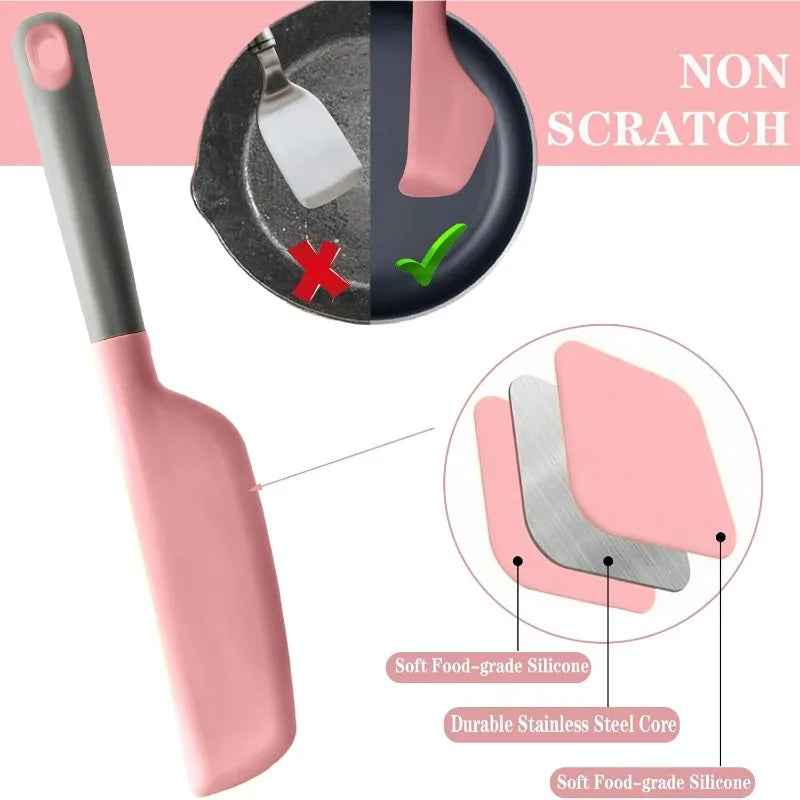 Silicone Spatula Heat Resistant Non-stick Kitchen Turner Baking Cake Qme