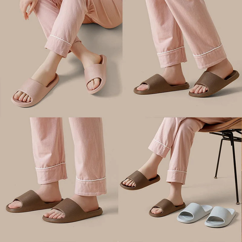 Summer NEW Slippers For Men Women Eva Soft Bottom Slippers Indoor House Slides Flat Sandals Outdoor Beach Shoes Man Flip Flops Qme