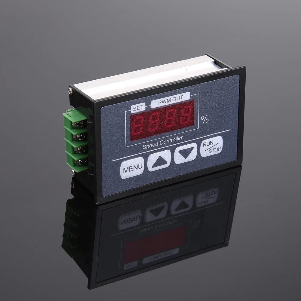 Slow Start Soft Stop PWM DC Motor Speed Control Switch Digital Display 6-60V 30A for Household Electricity Accessories Qme