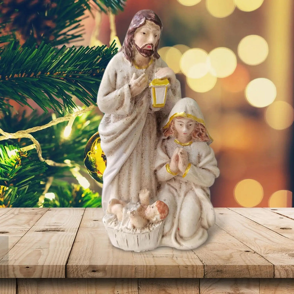 Nativity Scene Figures Nativity Tabletop Scenes Resin Holy Family Statue Catholic Figurine Handicrafts Sculpture Holy Family Qme