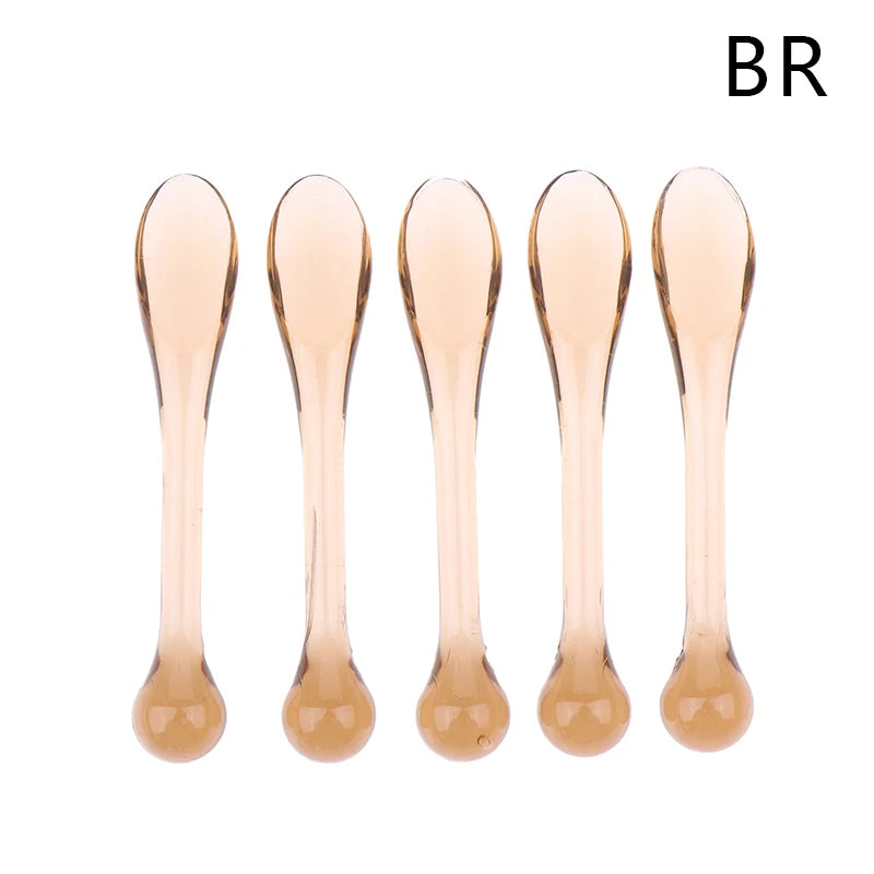 Plastic Cosmetic Spatulas Precision Scoop Tools Eye Cream Qme Brown