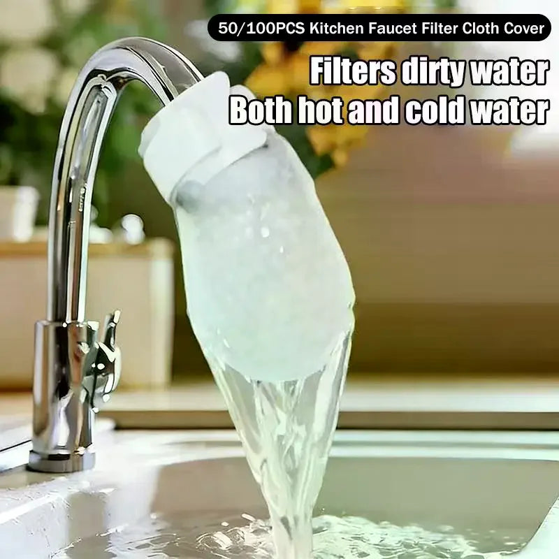 Tap Water Filter Cotton Prevents Splashing & Filters Rust Scale Impurities Universal Kitchen Faucet Replacement Filter Core Qme