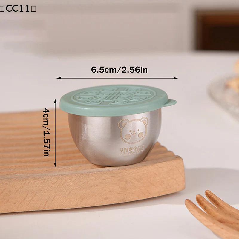 Barbecue Dipping Cup Stainless Steel Sauce Portable Seasoning Dish Qme