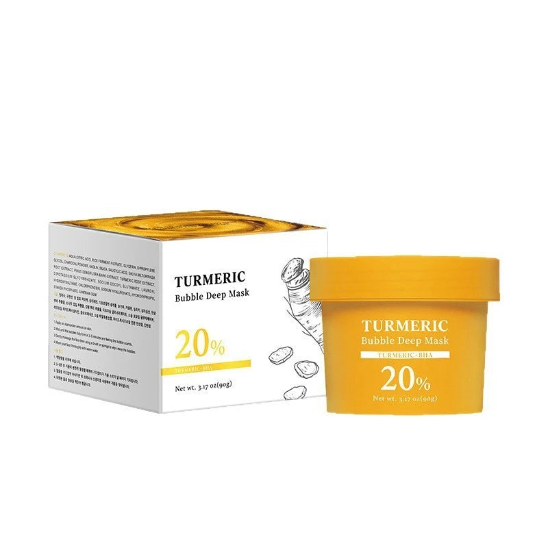 Turmeric Bubble Deep Cleansing Mask Natural Plant Cleanse Exfoliates Qme Turmeric facial mask