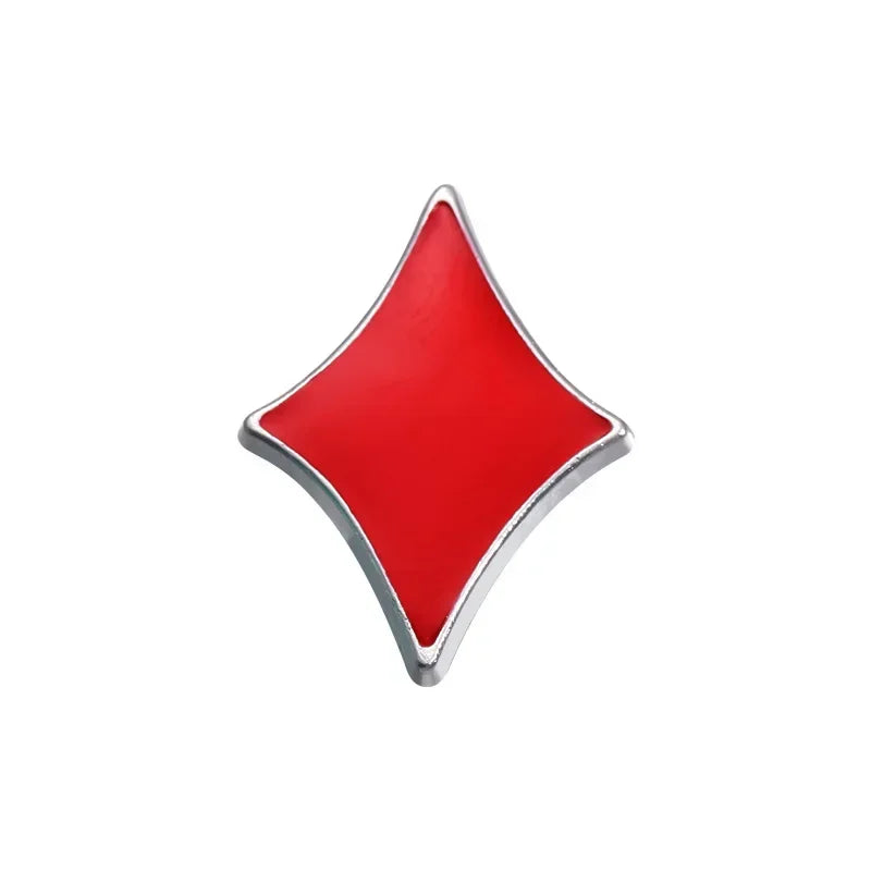 Creative Playing Cards Poker Brooch Enamel Pin Red Heart Spades King Queen Brooches Lapel Badge Funny Jewelry Wholesale Qme style 3