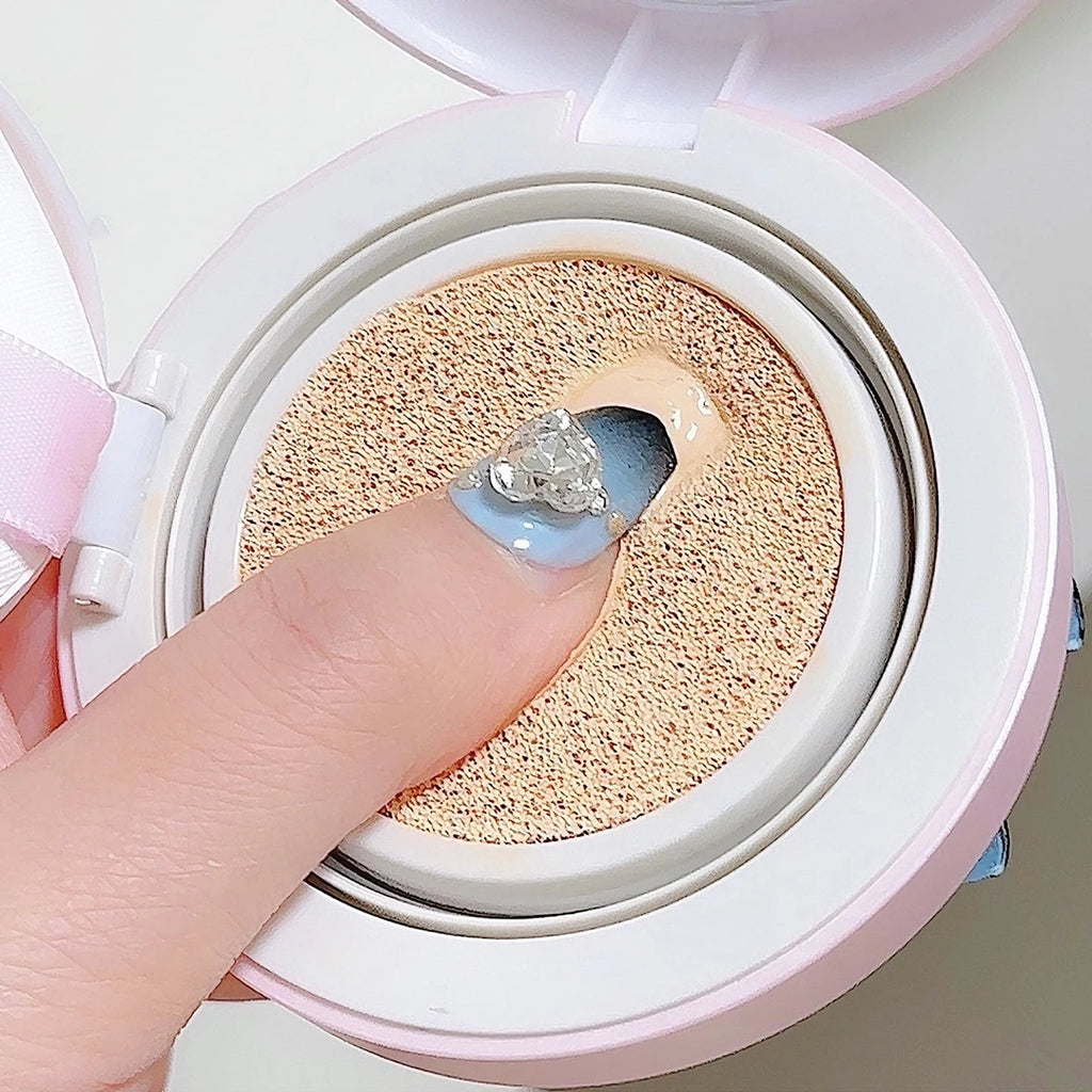 BB Cream Air Cushion Foundation Full Coverage Waterproof Long-lasting Concealer 3 Colors Cushion Compact Face Makeup Base Qme