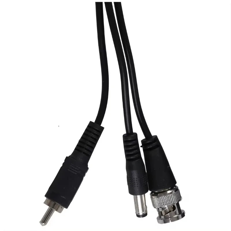 5Pair 3 in 1 Plug BNC Male to RJ45 Audio Video Power Balun Transceiver for CCTV Camera Qme