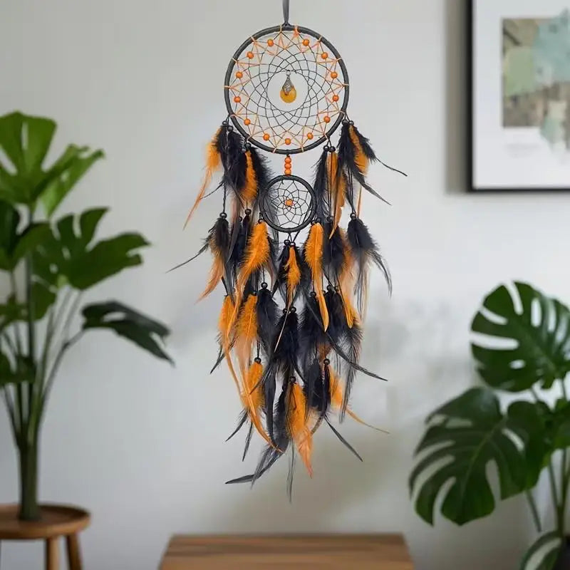Adorned Artificial Feathers Crystals Exquisite Wall Decoration Qme