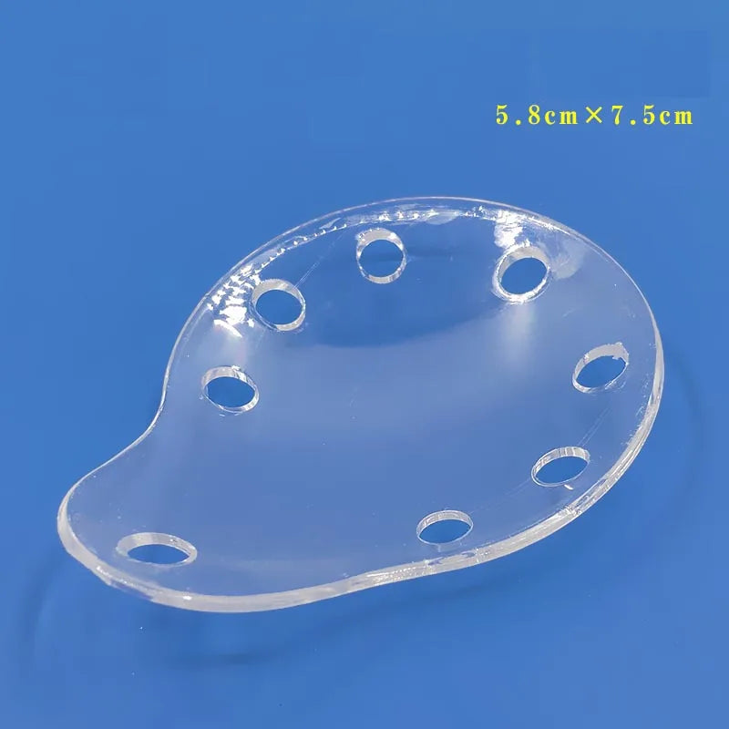 Eye Shields Ophthalmic Post-operative Protective Clear Plastic Porous Qme Silver
