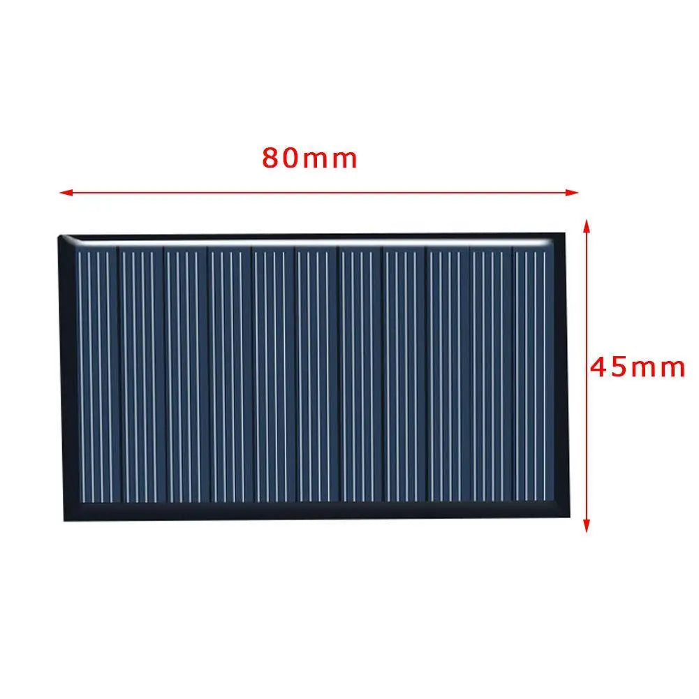80x45mm 5V 75mA Zonnepaneel Drop Lijmraad DIY Zonne-Silicium Panelen Raad Polykristalline Tuin Licht Macht Accessoires Qme