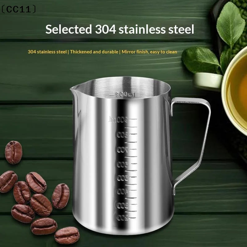 500 700 Stainless Steel Measuring Cup Graduations Large Mouth Coffee Qme