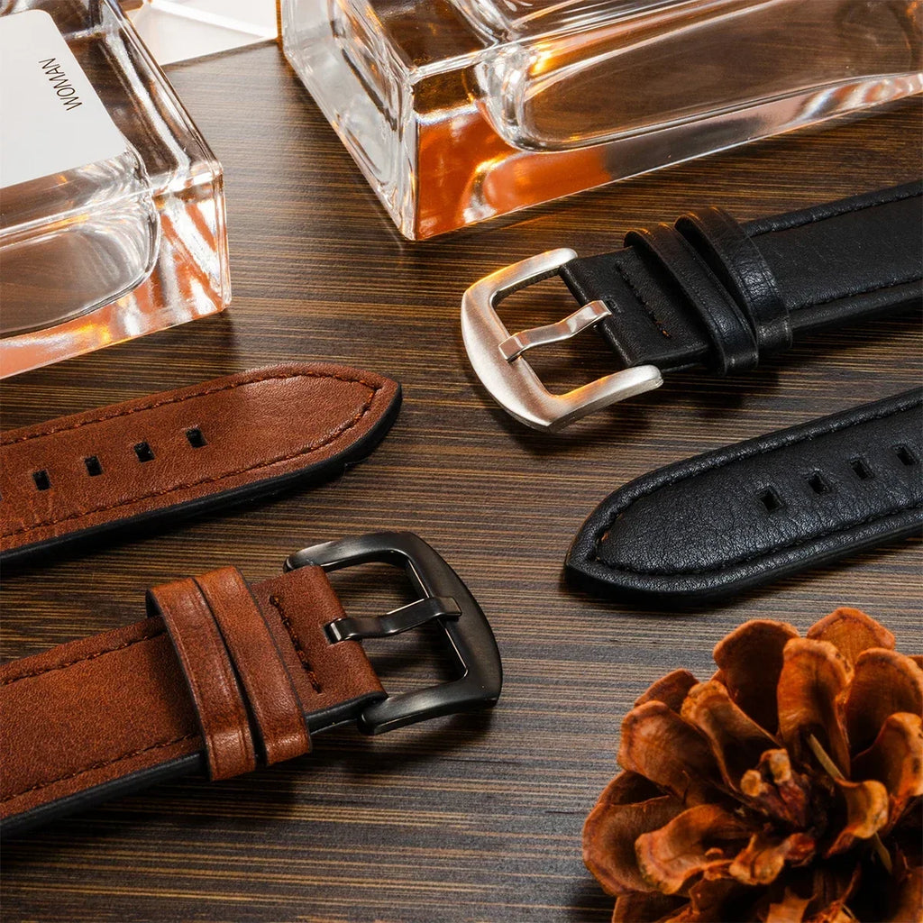Leather Band for Samsung Galaxy Watch 7 Ultra 47mm No Gaps Strap SmartWatch Bracelet for Galaxy Watch 7Ultra Wristband Correa Qme