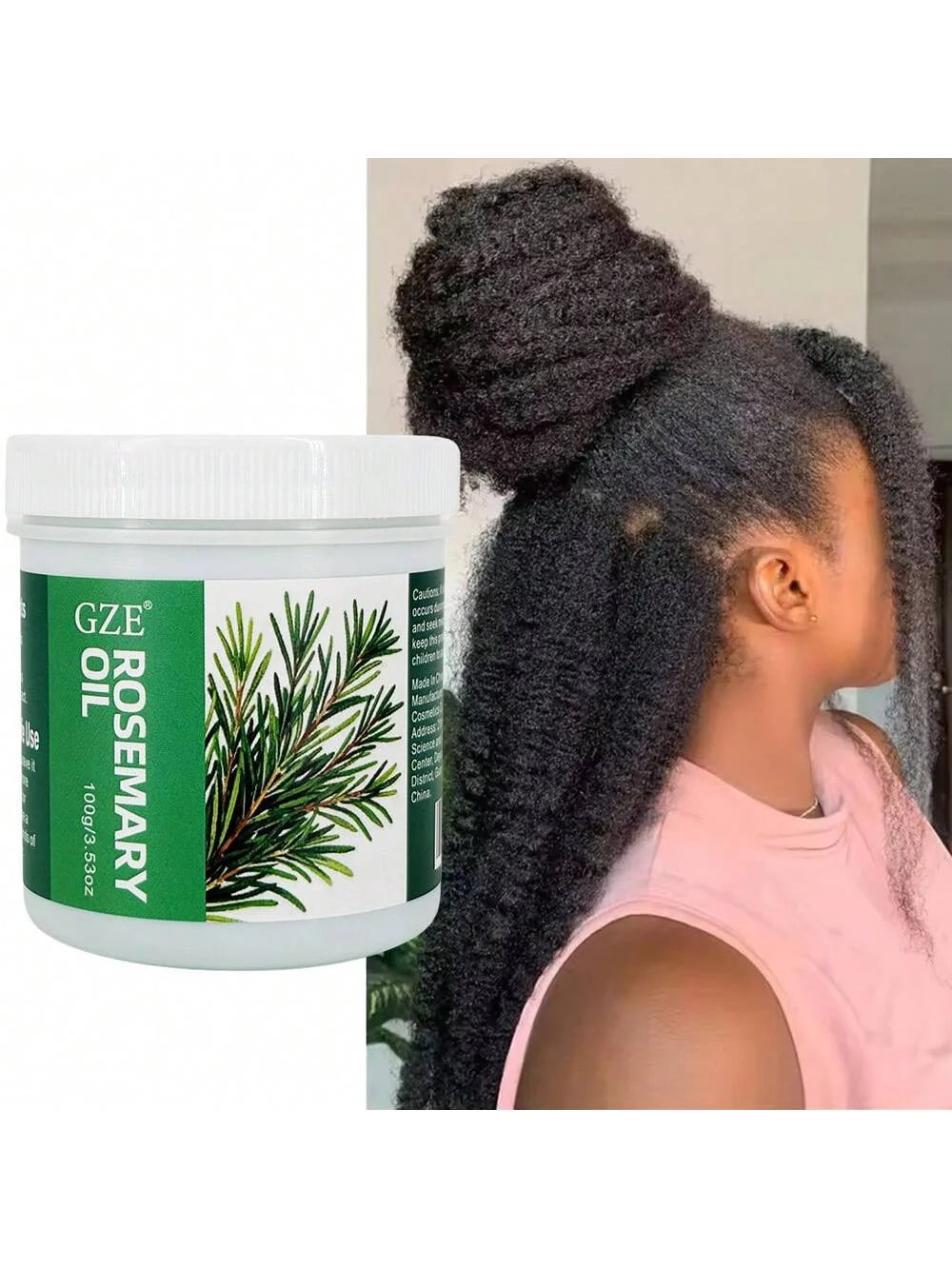GZE 100% Pure Organic Rosemary Oil Long Lasting Lightweight Hair Essential Oil Moisturizing For Hair Strengthens And Scalp Qme