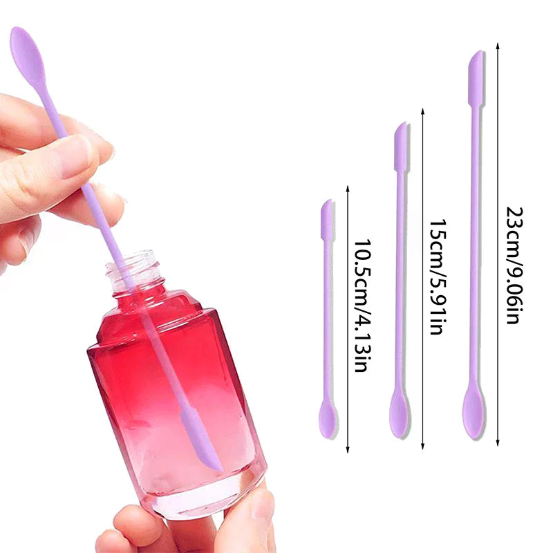 Silicone Spatula Double-headed Scraper Cosmetic Jam Cream Deep Bottle Qme