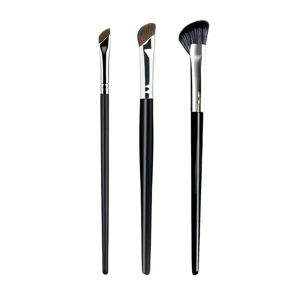 Nose Brush Contour Sculpting Half Fan-shape Shadow Angled Concealer Qme 3ppcs kit
