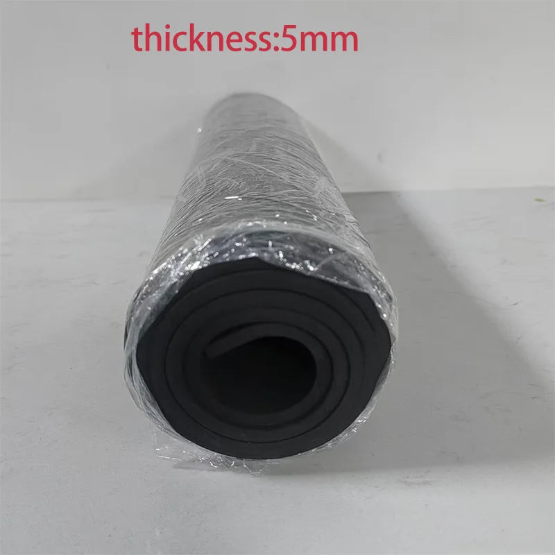 High-Density EVA Yoga Fitness Mat DIY Material Handmade Cushioning Foam Pad Shockproof Soundproof for Prop Making Qme Black-5mm thickness 35cm x 100cm