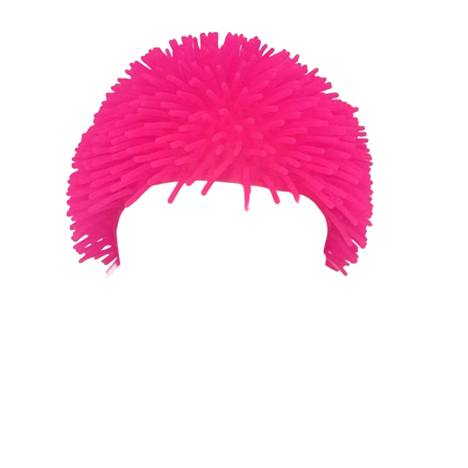 Colorful TPR Soft Rubber Long Hair Headband Famous Party Performance Hair Accessories Parent-child Interactive Game Props Qme Pink