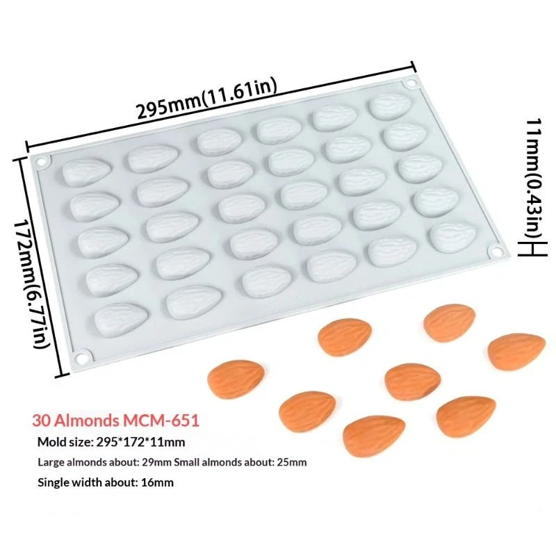 Chestnut Raspberry Peanut Mushroom Silicone Mold Fondant Cake DIY Qme MCM651