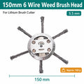Lawn Mower Steel Wire Brush Head Heavy Duty Weeding Tool For Moss Rust Removing Driveway Sidewalk Outdoor Garden Cleaning Qme 6 head