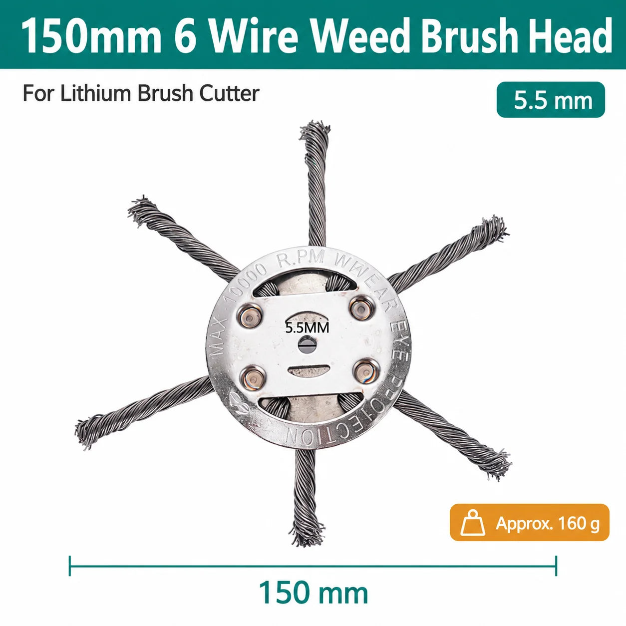 Lawn Mower Steel Wire Brush Head Heavy Duty Weeding Tool For Moss Rust Removing Driveway Sidewalk Outdoor Garden Cleaning Qme 6 head