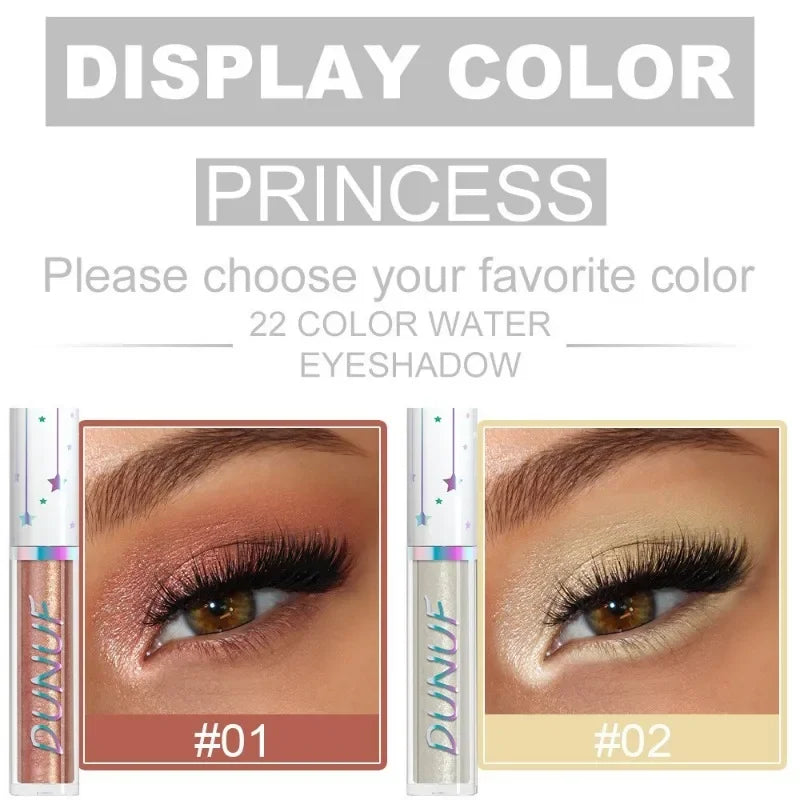 24color Eyeshadow Stick Liquid Eyeliner Metallic Color Green Pearlescent Glitter Eye Shadow Waterproof High Gloss Makeup Pigment Qme