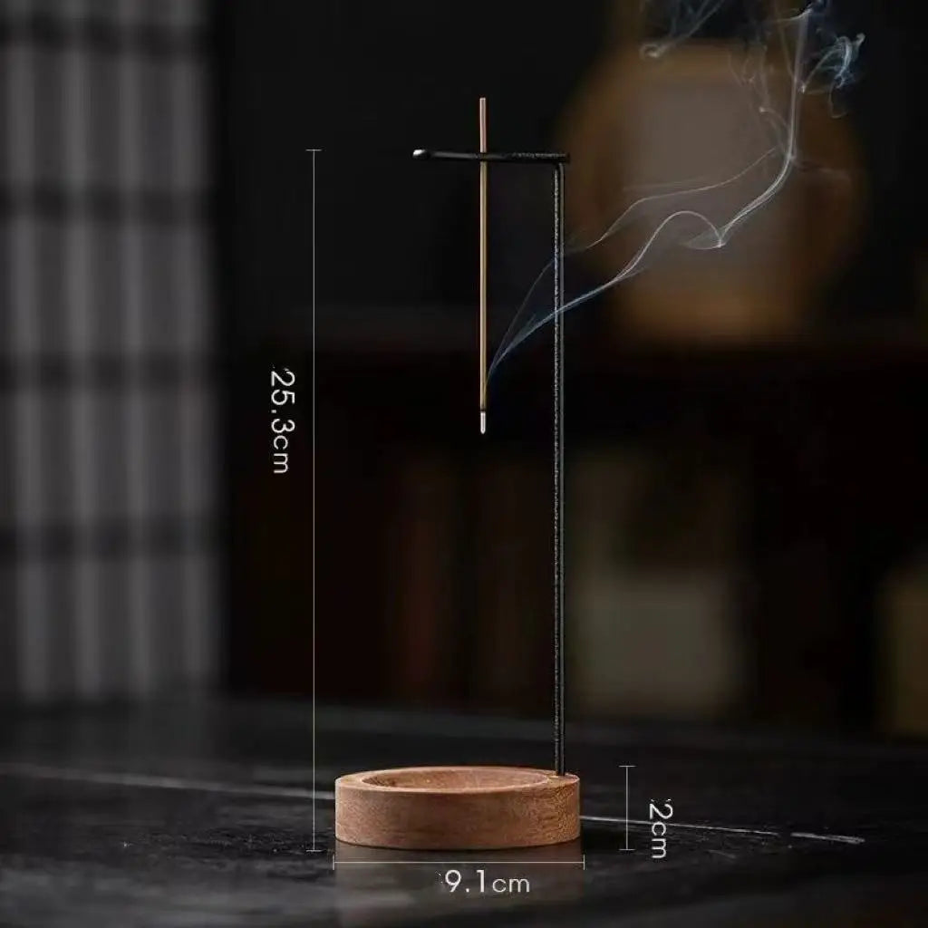 Home Aloeswood Censer Simple Meditation Incense Stand Indoor Qme brown M 1Pc