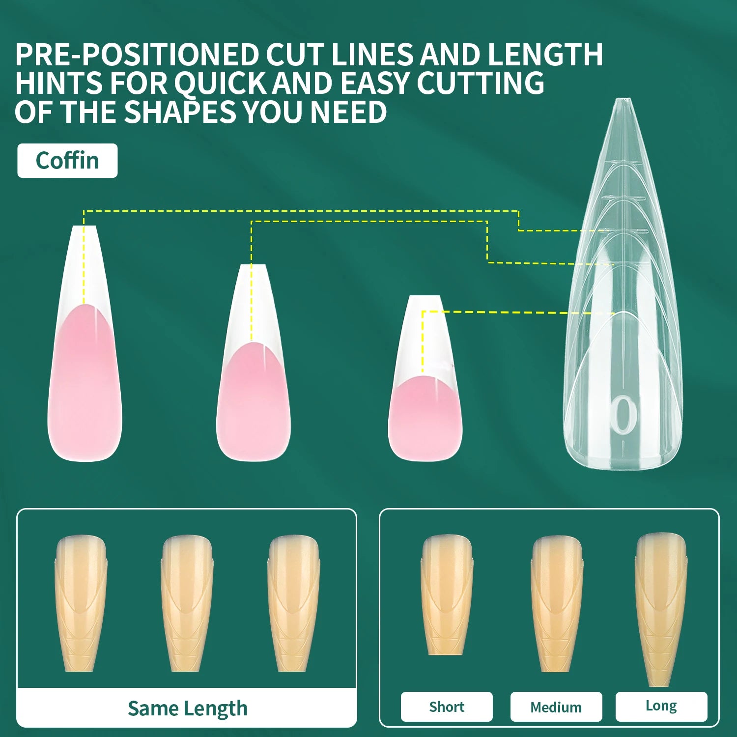 Nailpop Nail Dual Forms 15Sizes Stiletto Extension Gel Full Cover Qme