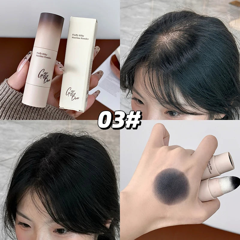 Gege Bear Hair Line Powder Black Root Cover Up Natural Instant Qme GX1566-03
