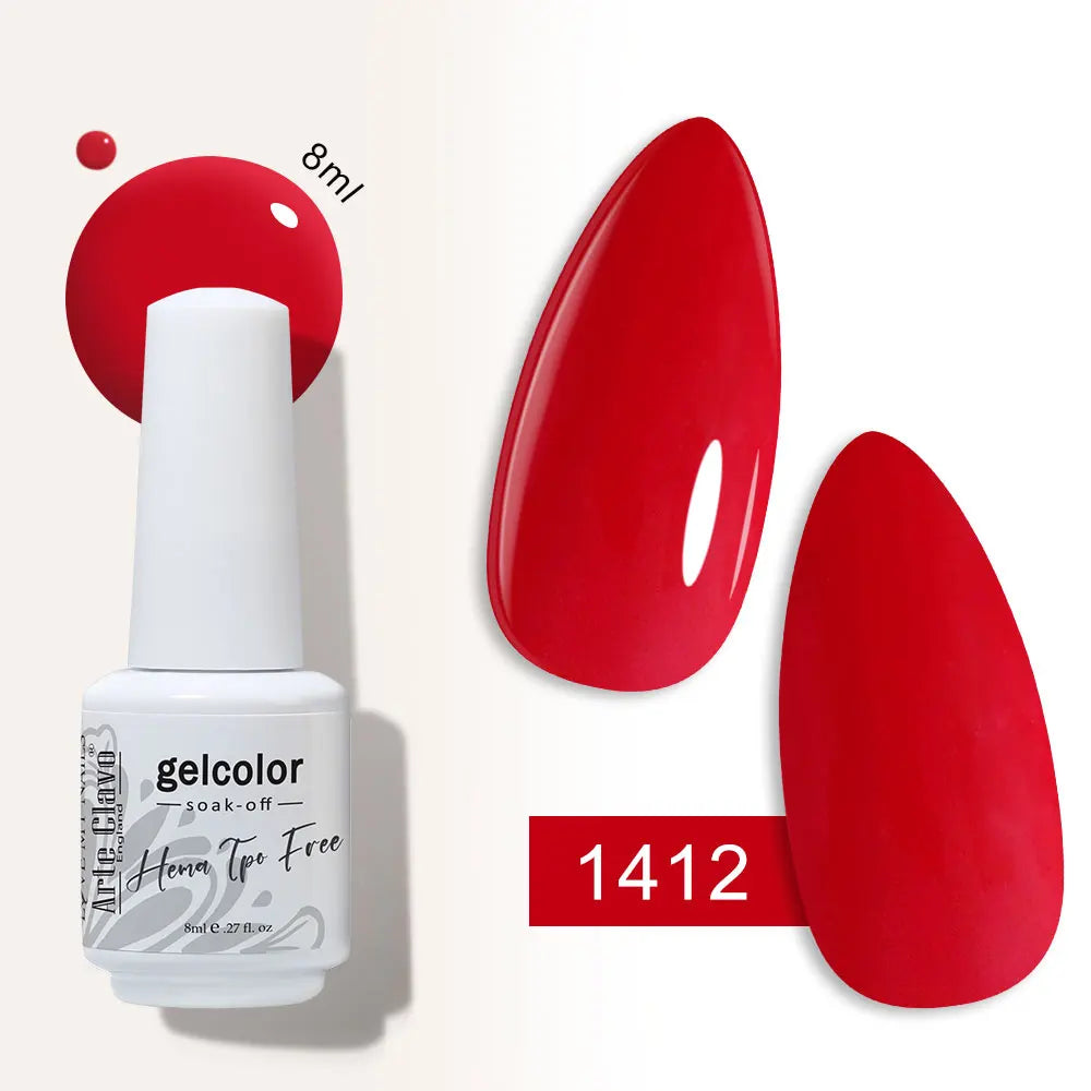 Arte Clavo Semi-permanent Gel Nail Varnish 180 Colors Semipermanent