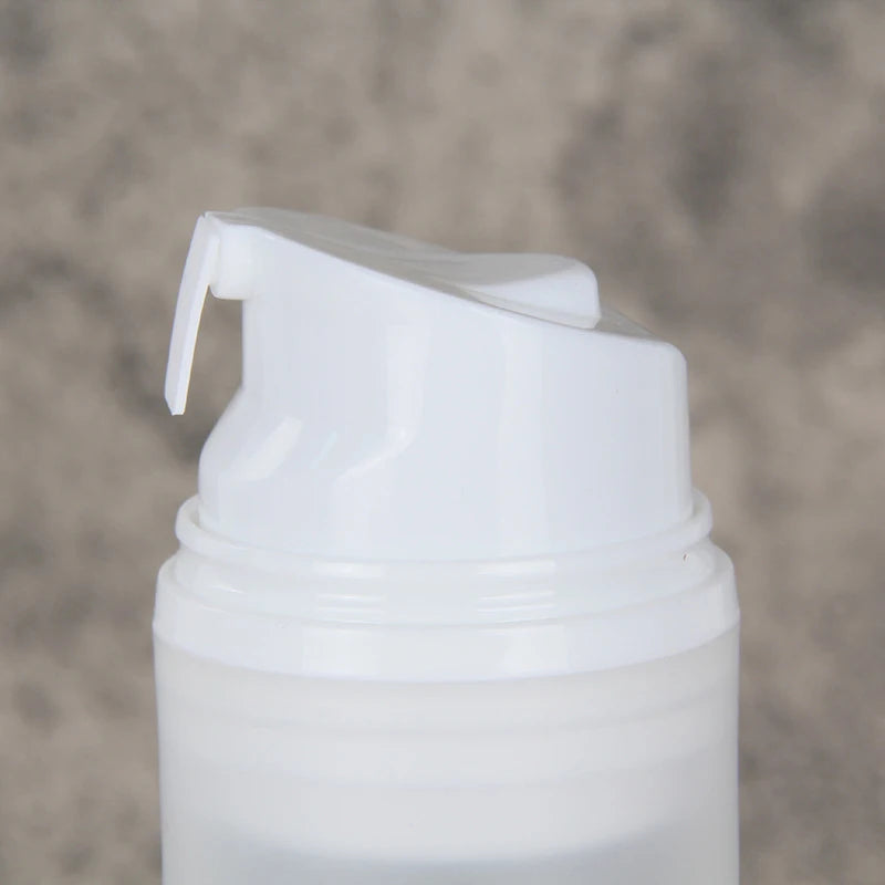 30 Frosted Refillable Travel Pump Bottles Vacuum-press Dispensers Qme