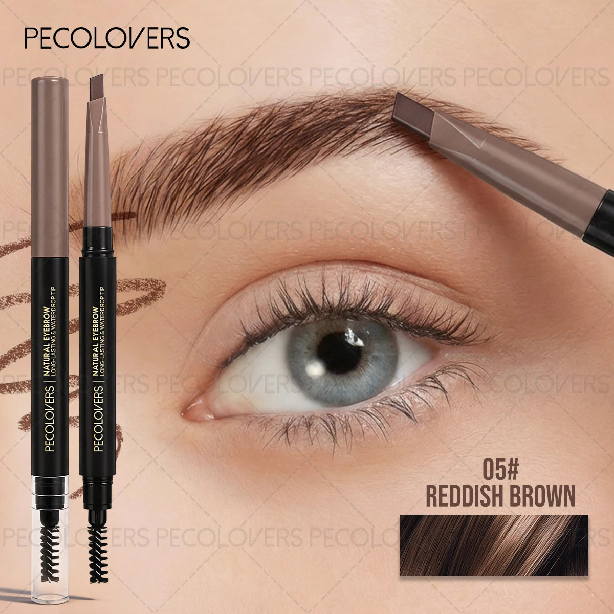 Double-ended Eyebrow Pencil Comes Brush Fills Gaps Eyebrows Qme 05