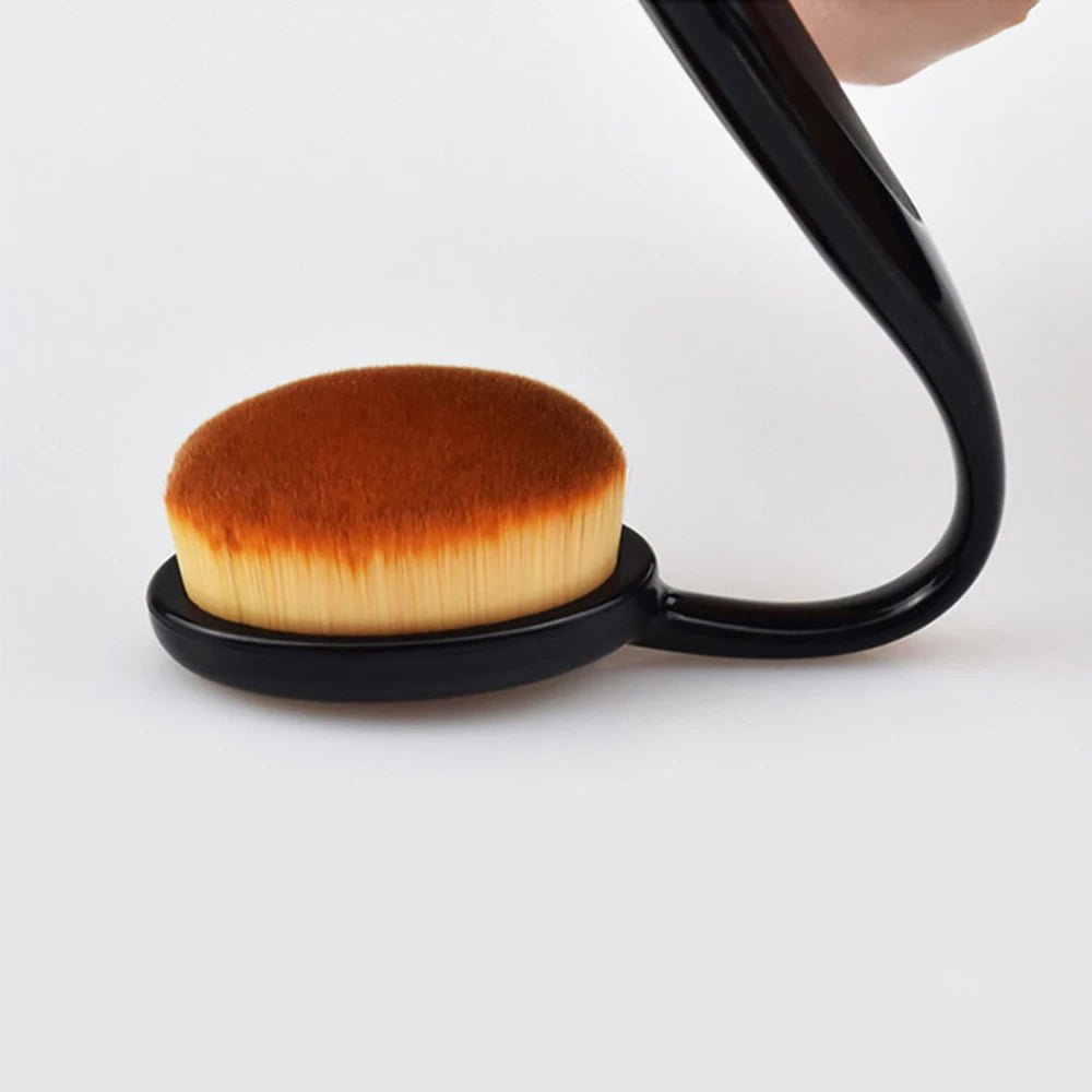 1PC Black Nail Cleaner Brush Toothbrush Shape Makeup Brush Convenient Traceless Petal Kabuki Nail Dust Brush Pen Foundation Tool Qme
