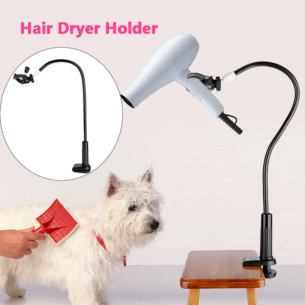 Pet Hair Dryer Stand Fixed Bracket, Dog Cat Grooming Dryer Support Frame Hands-Free Drying Holder for Pet Grooming Home Care Qme