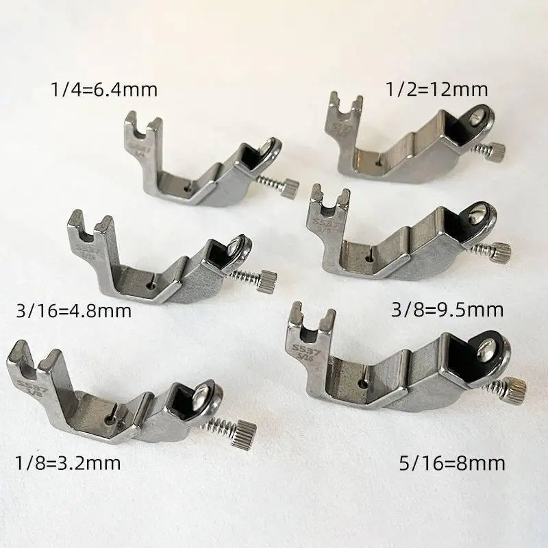 S537 Pleated Wrinkled Presser Foot Right Guide Multifunctional Lockstitch Sewing Machine Feet Industrial Pressing Foot Qme