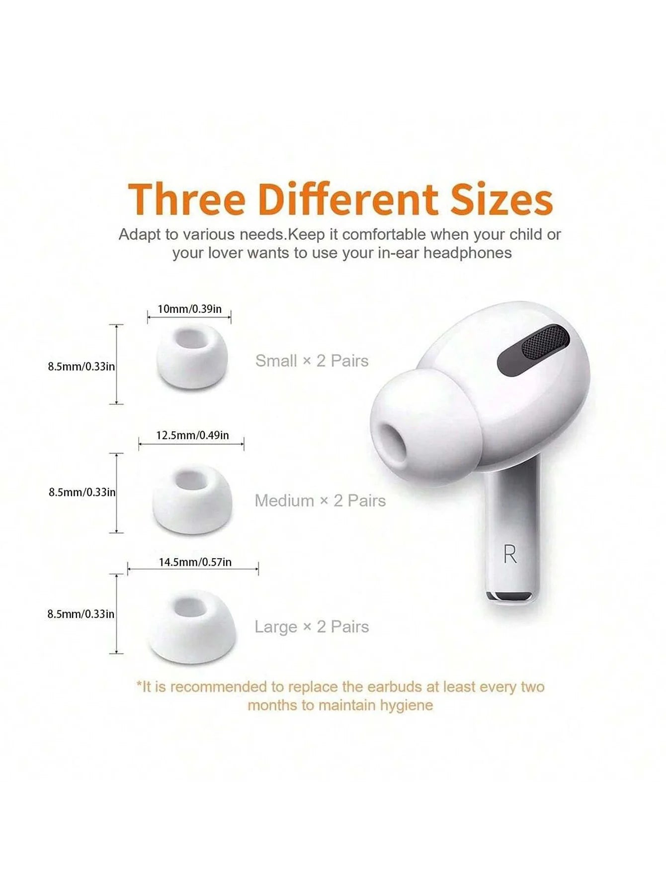 Suitable Airprods Silicone Ear Caps Wireless Bluetooth Earphone Qme
