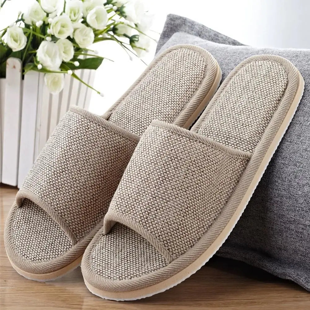 Women Indoor Slippers Non-Slip Flat Shoes Men Summer Flip Flops Home Slippers Female Comfortable New Unisex Slippers Qme