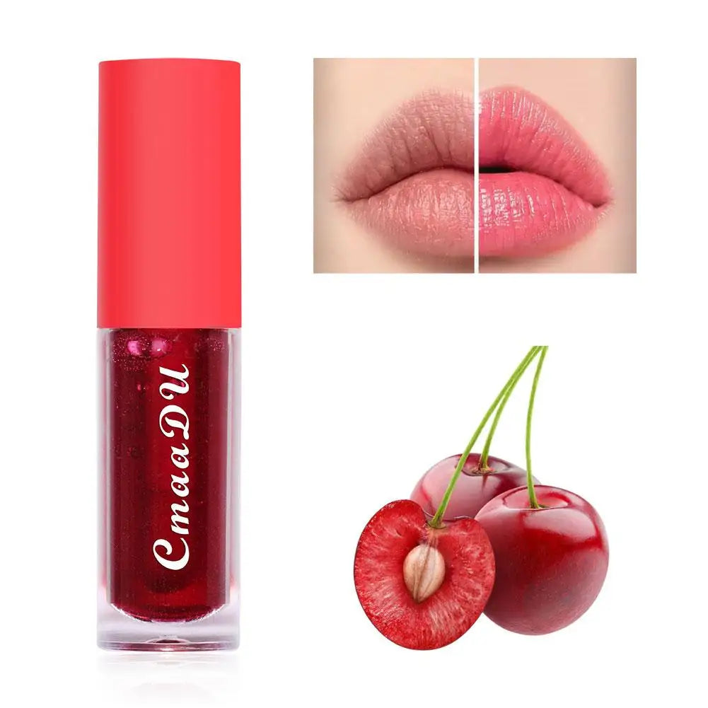 Fruit Flavored Discolored Lip Balm Jelly Magic Color Changing Lipstick Girl Moisturizing Nourishing Lasting Lip Gloss Glaze Care Qme