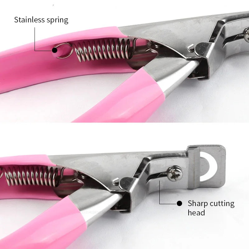 Fake Nail Cutter U Word False Tips Professional Clippers Straight Qme