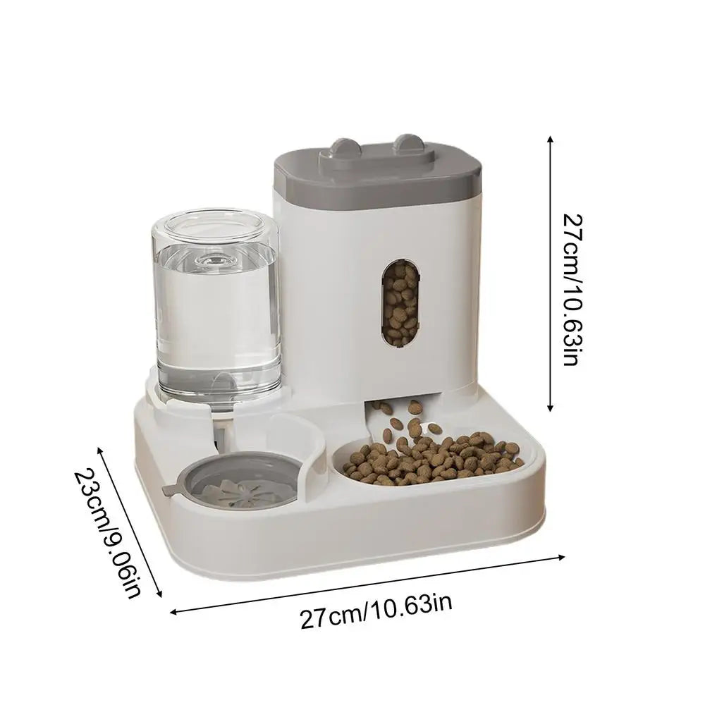 Automatic Feeder 2-in-1 Smart Drinking Food Dispenser Cat Outdoor Qme Gray China Mainland
